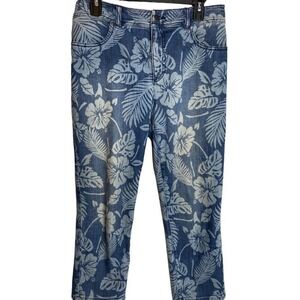 Chico's Fabulously Slimming Chico's sz 0.5 US 6 Hawailan Print Crop Jeans